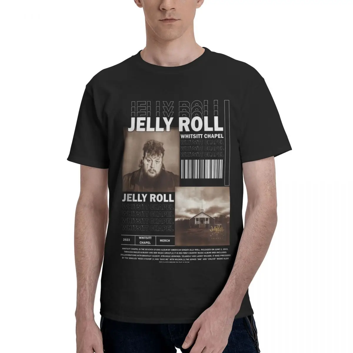 Jelly Roll Album T Shirt Cotton Unique T Shirt For Men Women Graphic Y2K Clothing