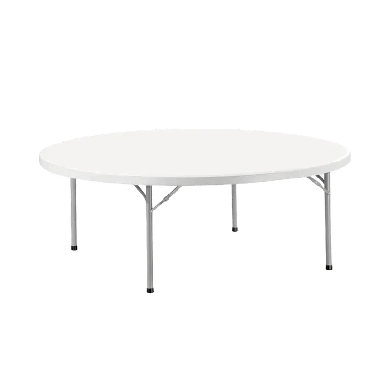 Folding plastic round table household dining table living room dining room outdoor storage