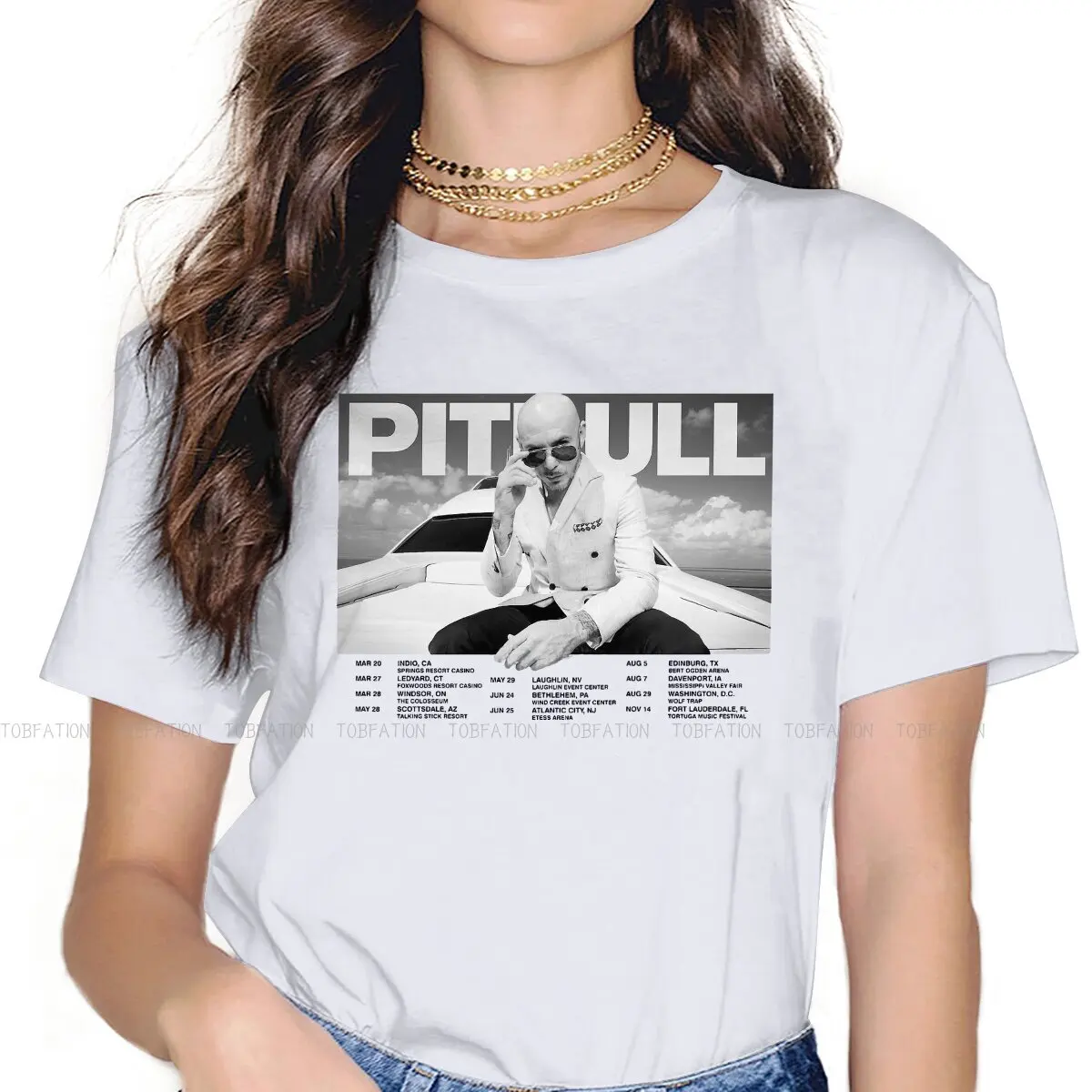 Mr Worldwide Pitbull TShirt for Woman Girl 2022  5XL Leisure Tee T Shirt Novelty Loose