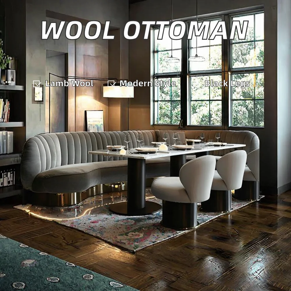 & High-Class Restaurant Seating, Commercial Restaurant Booth Sofas, Round Tables  Chair Sets Luxury  Comfortable Dining Furnitur