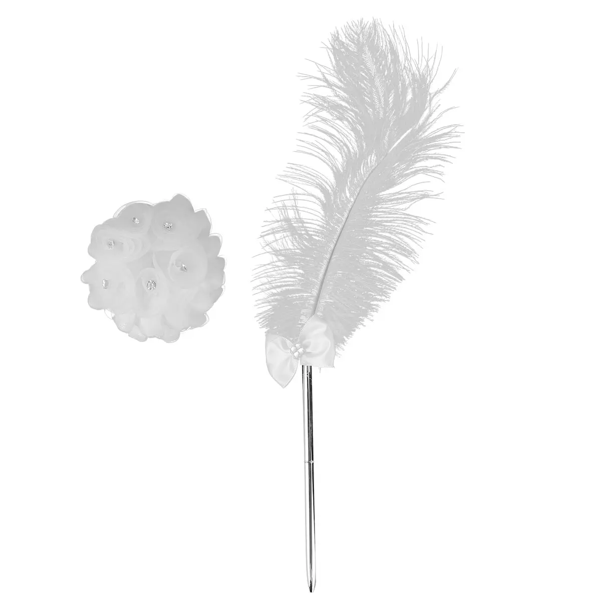 

Pen Wedding Guest Signing Pen White Premium Material Base Elegant Embroidery Bridal Engagement Accessory