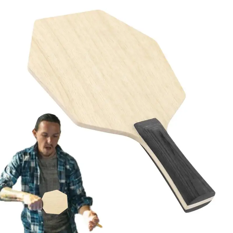 Wooden Base Table Tennis Racket Hexagona PingPong Paddles Table Tennis Racket For Competition 5-Layers Wood Table Tennis Racket