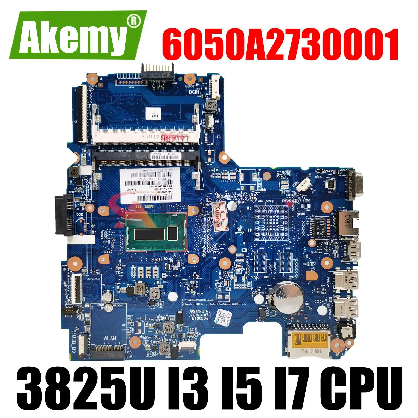 

240 G4 14-AC 6050A2730001 motherboard for HP 14-AC 240 G4 Laptop motherboard Mainboard W/ 3825U I3 I5 I7 CPU HD Graphics