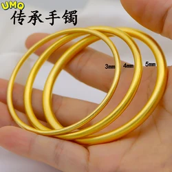 Ancient Law Inheritance Sand Gold Bracelet Female 24k Gold Plating Authentic 999 Vietnamese Gold Bracelet Jewelry Solid Lotus