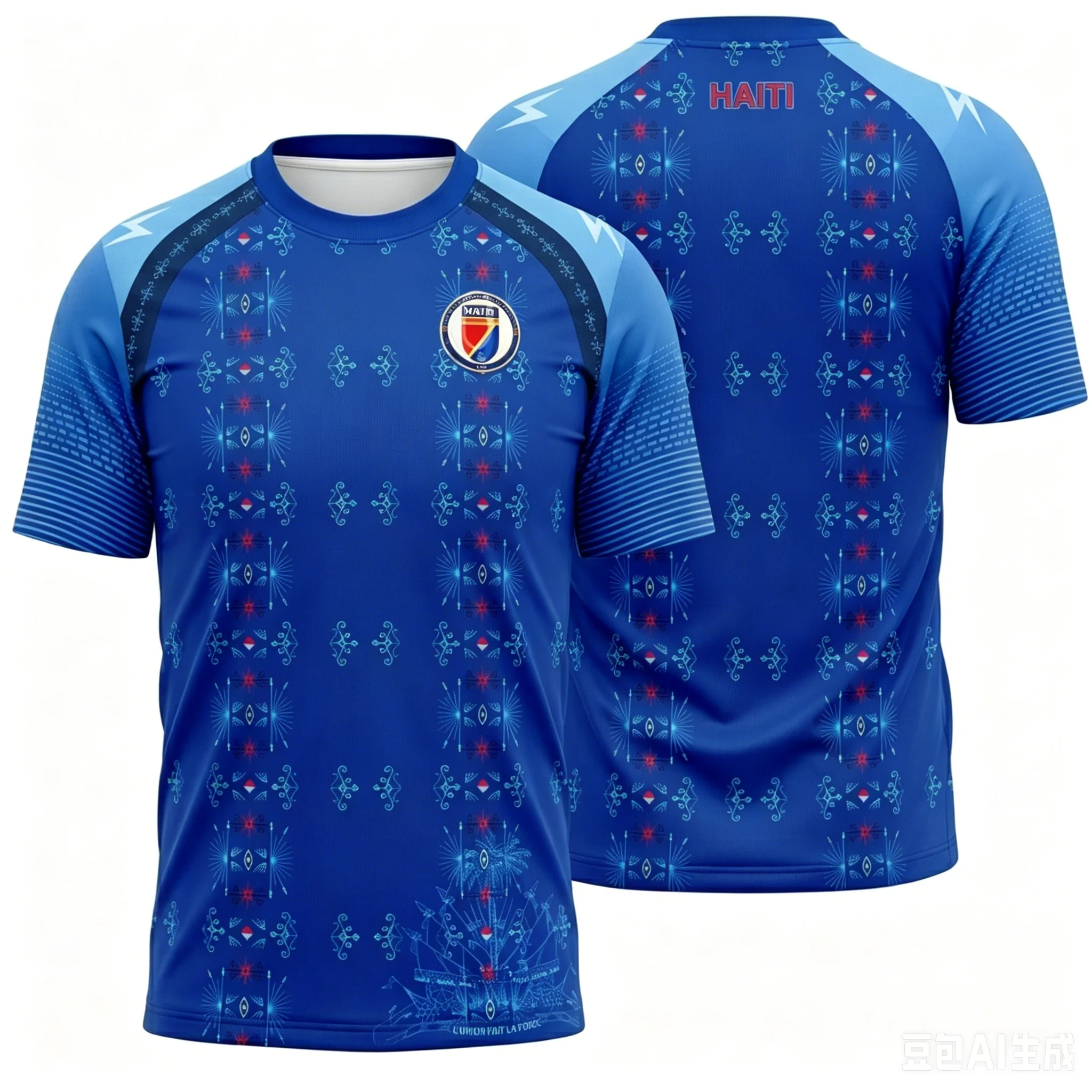 2026 Haiti Kurzarm-Shirt Team Kinder Atmungsaktive Sportbekleidung Trainings-T-Shirt Grafik-Tops – Detail 4