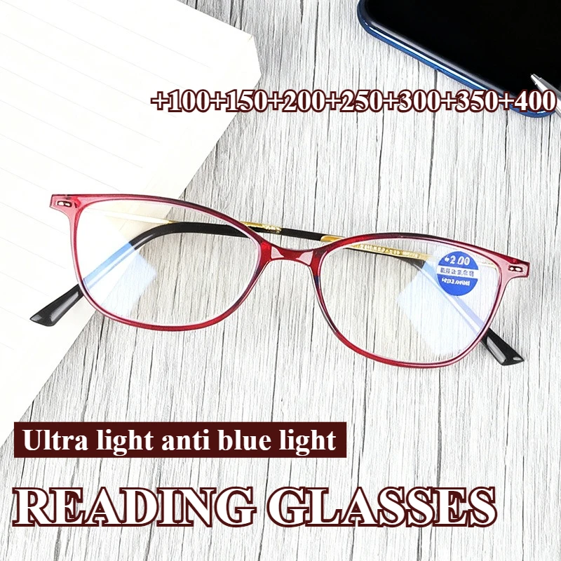 Hochauflösende Anti-Blaulicht-Lesebrille, modische und ultraleichte Vollformat-Brille für mittlere und ältere Menschen