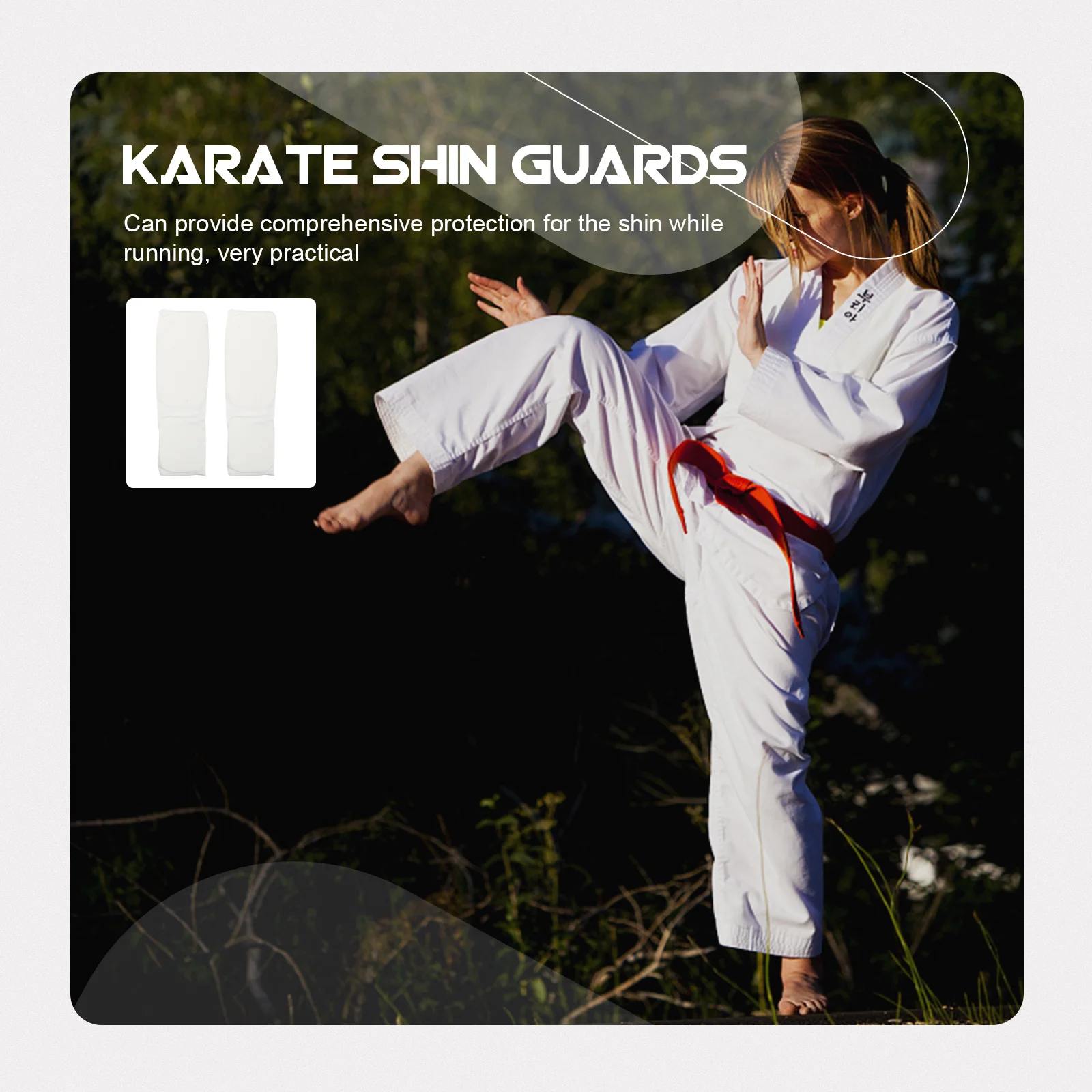 1 paio di parastinchi da karate durevoli cuscinetti protettivi traspiranti per adulti supporto completo protezione per polpacci per cuscinetti da karate sportivi