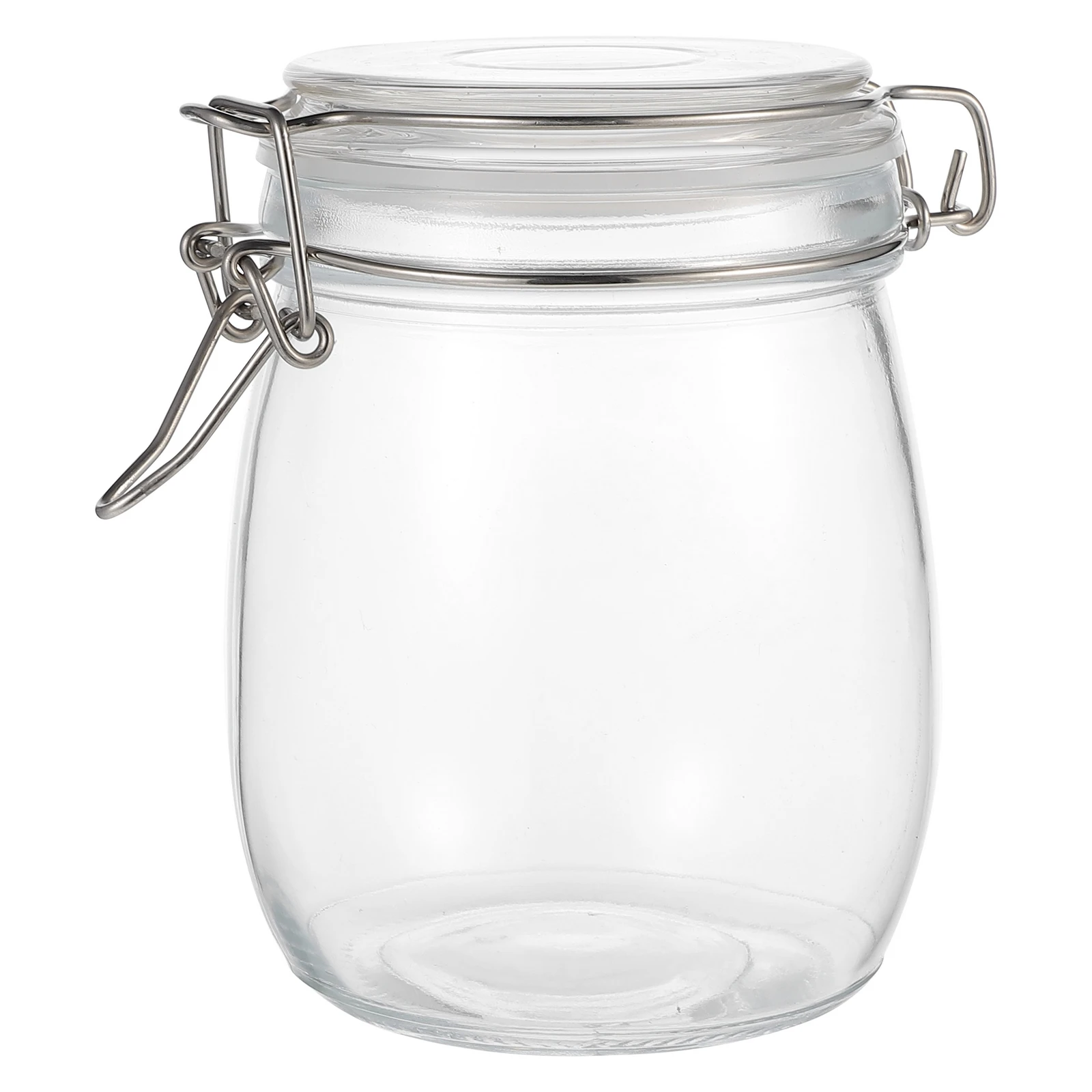

1Pcs Glass Storage Jar Transparent Airtight Container for Kitchen Food Organization Tea Sugar Salt Nuts Spices Bulk Items Sealed