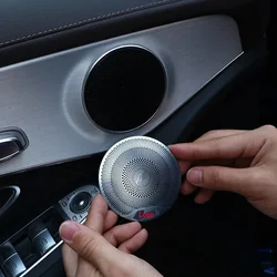 For Mercedes Benz GLC X253 E Class W213 C Class W205 304 Stainless Car Audio Speaker Sound AMG Style Trim Cover car Accessories