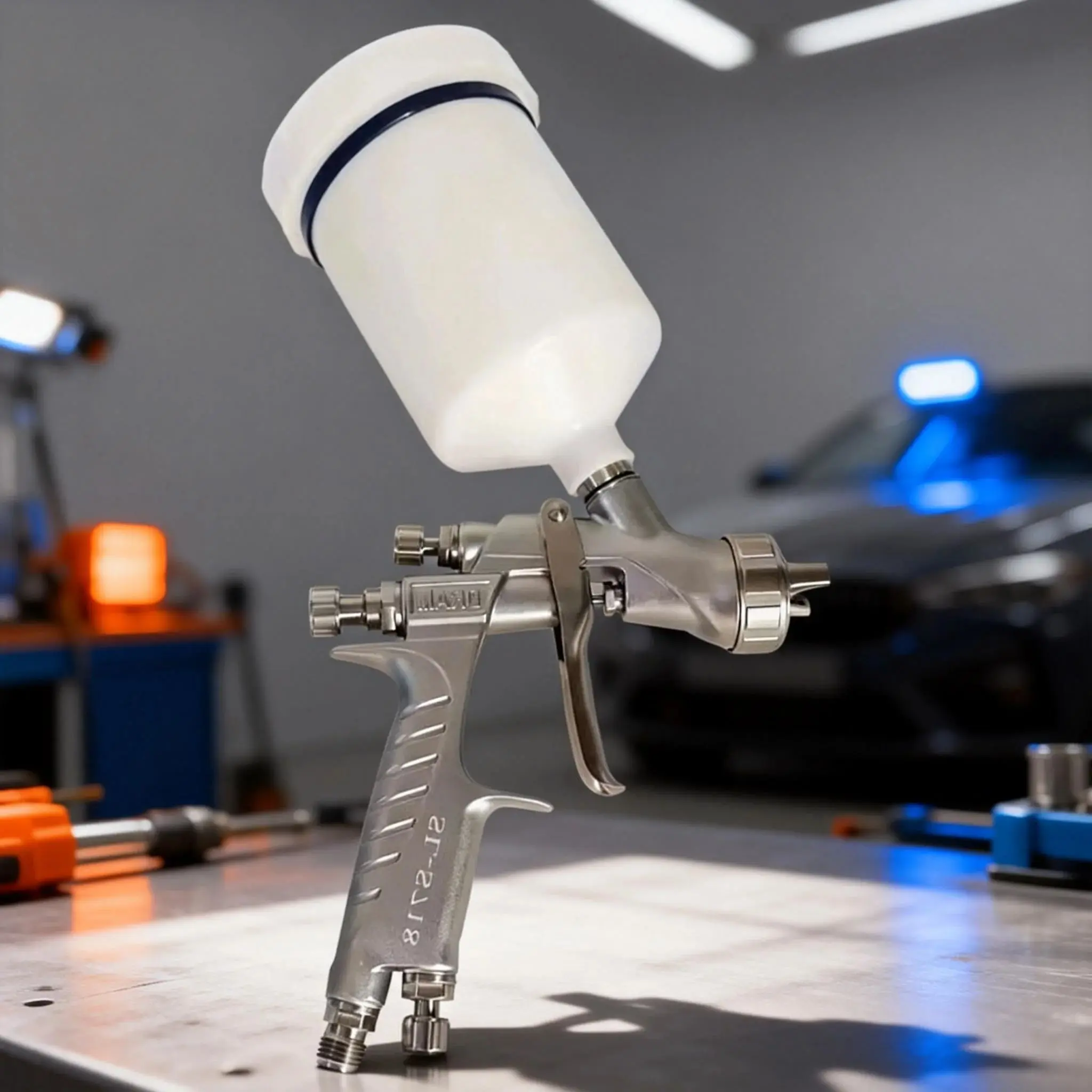 

Taiwan DRAM Professional Car Air Spray Gun 1.3mm Nozzle Size High Atomization 600ml Tank Slot Nozzle for Precision Painting