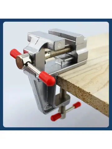 Small Jewelers Hobby  Clamp On Table Flat Pliers Tool Vice Bench Vise Muliti-Funcational 3.5&quot Aluminum Miniature