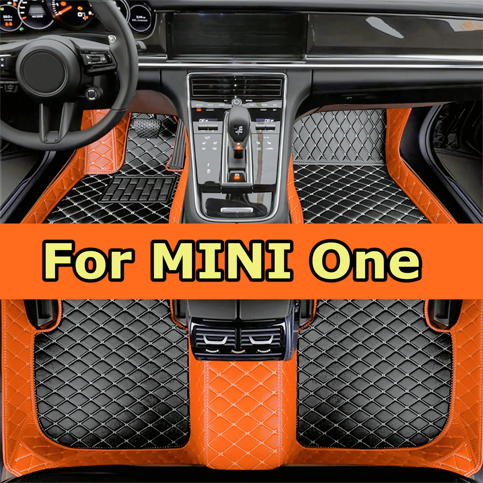 Full Set Car Floor Mats for MINI One 2014 2015 2016 2017 2018 2019 2020 4Seats Leather Floor Mats Cars Mats Carpets