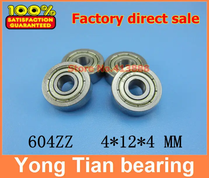 

NBZH bearing1000pcs/lot Free Shipping Wholesale Double Shielded Miniature Deep Groove Ball Bearings 604ZZ 4*12*4 Mm