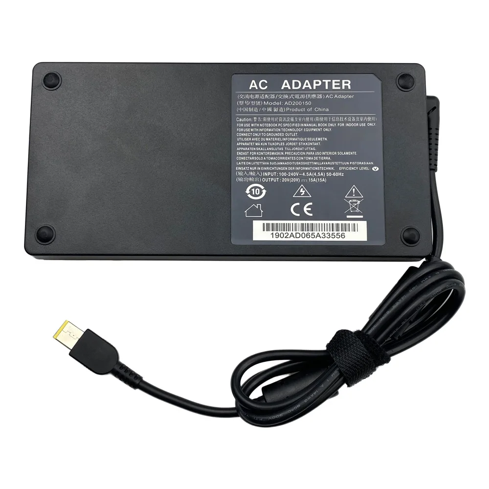 Applicable For Lenovo square port with needle ADL300SDC3A 9000P Y9000K 20V 15A charger