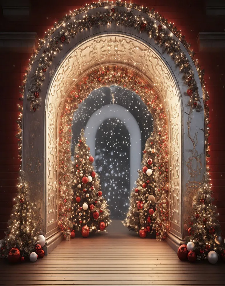 Christmas lights tree Decorative Arches Festive Holiday sequin  backdrops party supplies Photography Studio Backgrounds