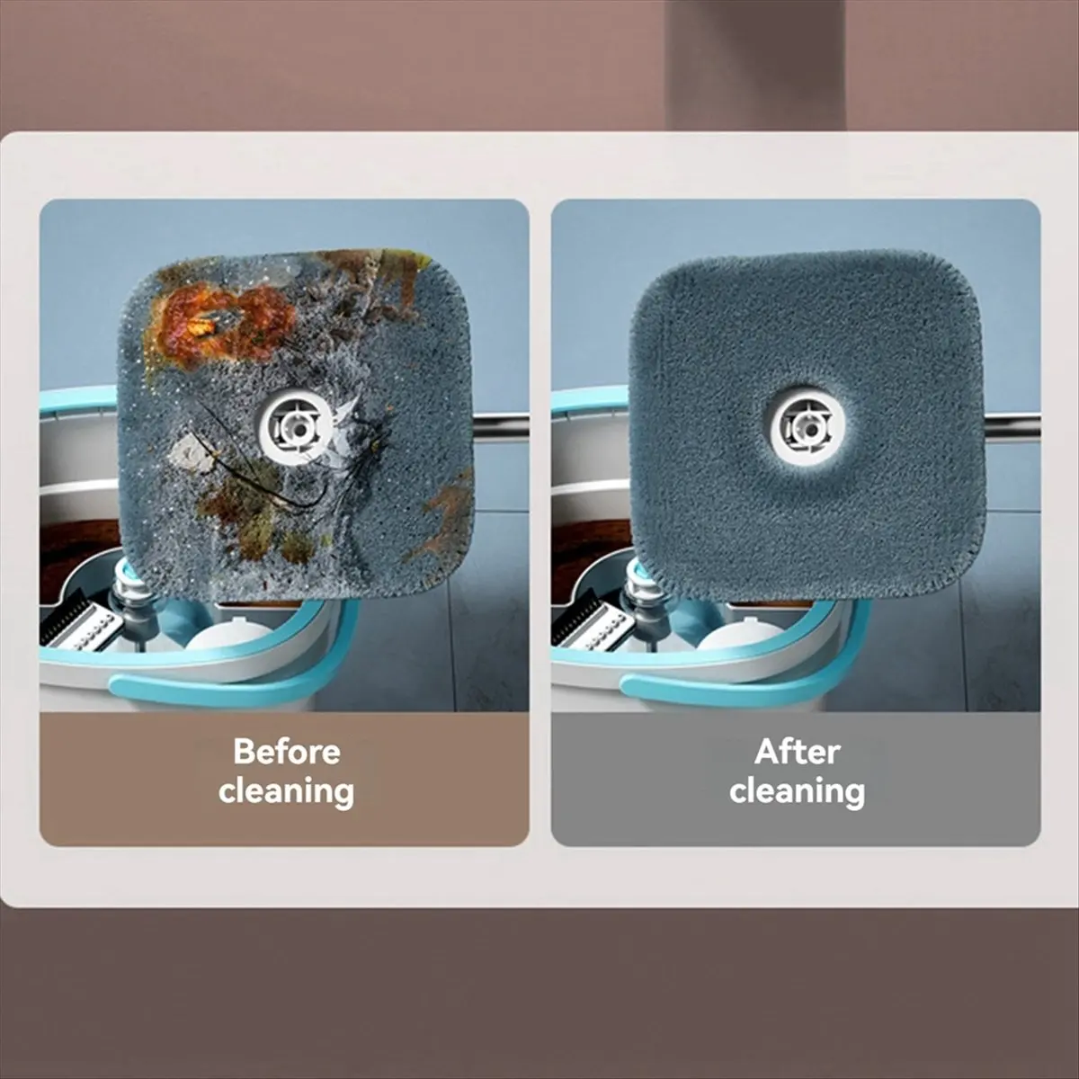 A08I 360° Microfiber Mop with Self-Washing & Drying Bucket, No-Hand Wash, Efficient Household Cleaning Tool