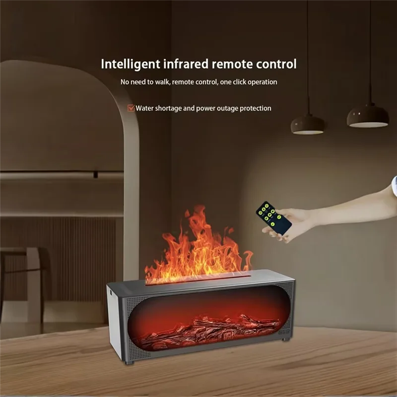 BAAN-humidificador humidificador de aromaterapia de llama de simulación, difusor de aromaterapia para el hogar con difusor de aceites esenciales de luz nocturna