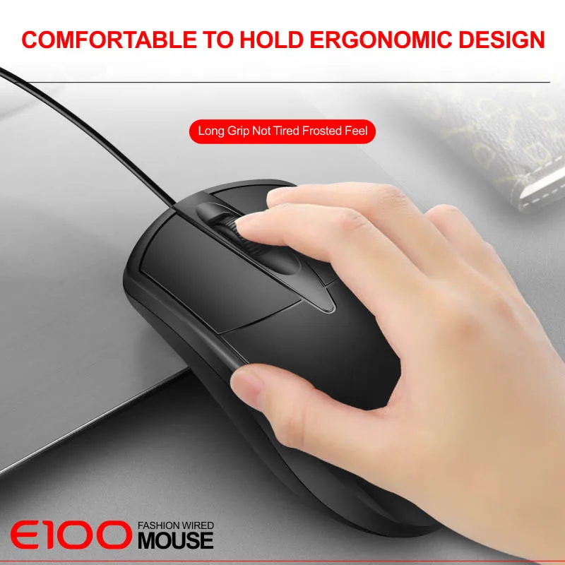 Gamer Maus tragbare kabel gebundene Maus 3 Tasten USB-Mäuse hohe Qualität für Desktop-Laptop-Computer matte Textur Business-Maus