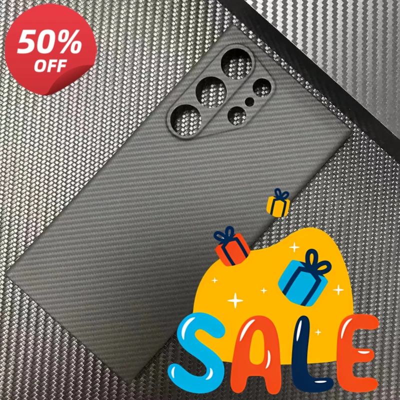 

New Real Carbon Fiber Phone Case for Samsung Galaxy S24 Ultra/S23 Ultra Aramid Fiber Hard Protective Cover Capa