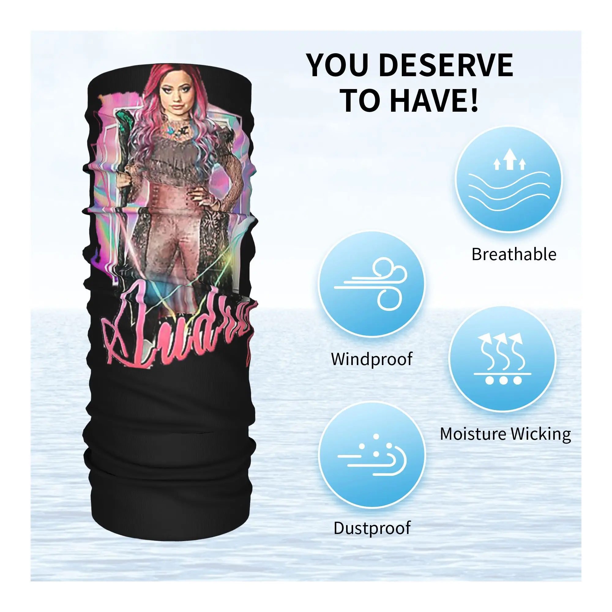 أودري ملكة يعني أحفاد 3 باندانا غطاء الرقبة المطبوعة التفاف وشاح متعدد الوظائف بالاكلافا المشي لمسافات طويلة الصيد للجنسين