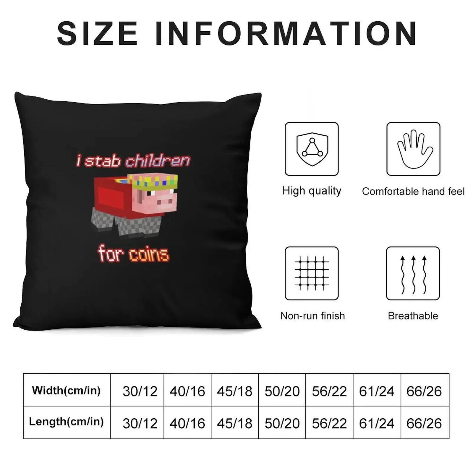 Technoblade I stab Children for Coins Throw Pillow Decorative Pillow Covers For Sofa autumn decoration Anime Sofa Cushion pillow