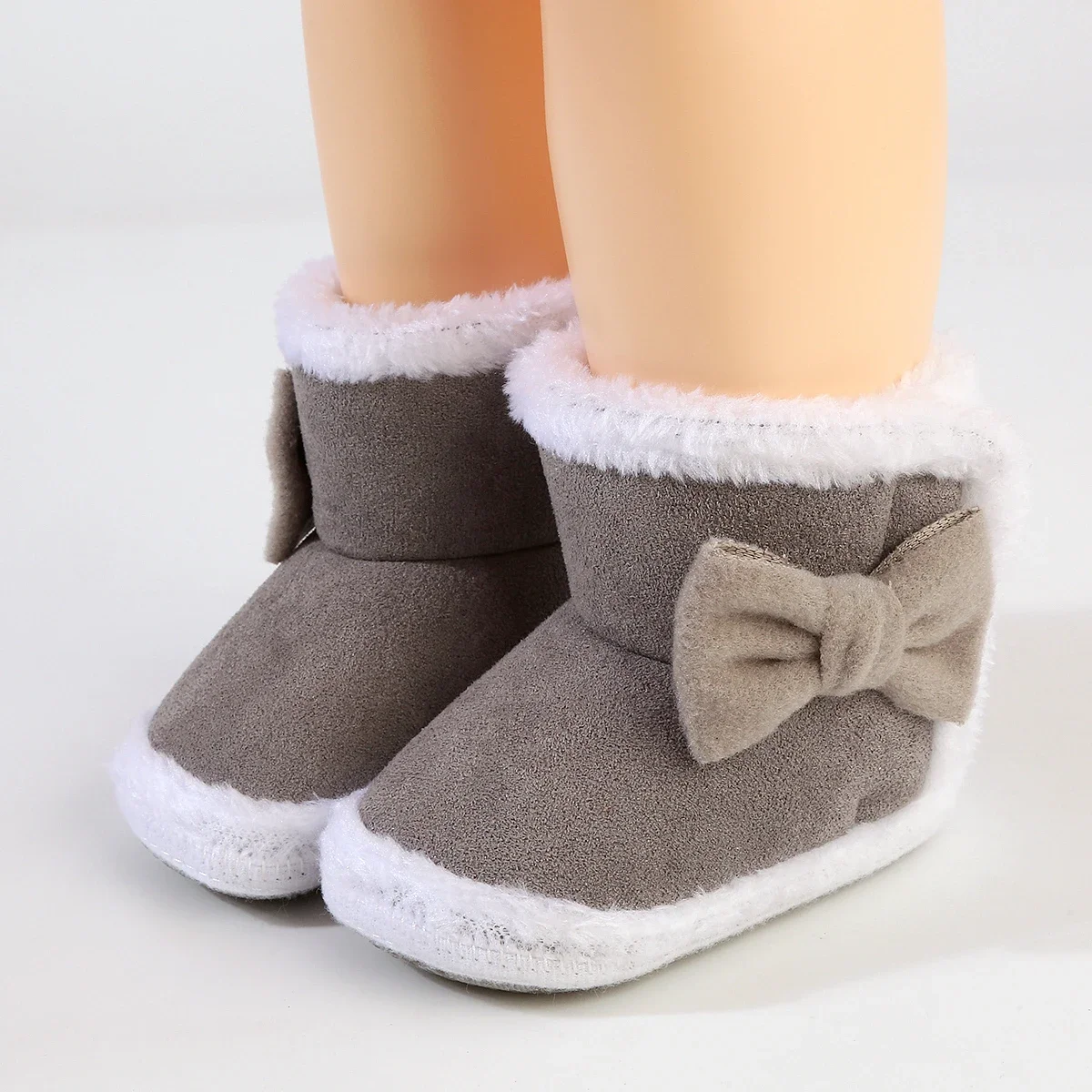 Newborn Baby Boots Shoes Cute Cartoon Boy Girl Toddler Winter Plush Snow Booties Warm Infant Crib Shoes Infant First Walkers