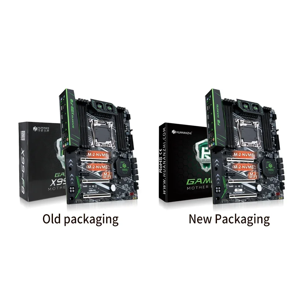 HUANANZHI X99 F8 LGA 2011-3 XEON X99 Motherboard with Intel E5 2680 v4 with 2*16G DDR4 ECC memory combo kit set NVME SATA