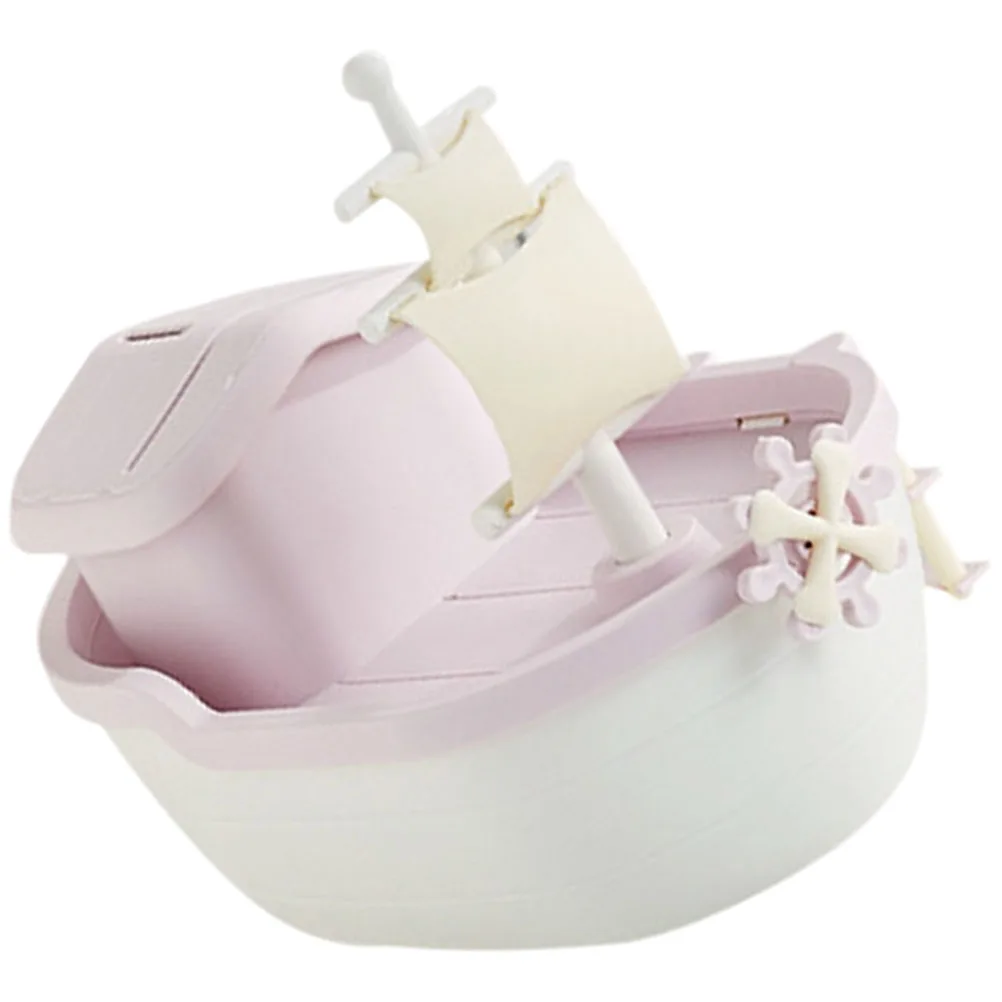 

1pc Pirate Ship Piggy Bank For Kids Girls Cute Money Saving Jar Desktop Decor Coin Storage Pot Unbreakable Small Bank