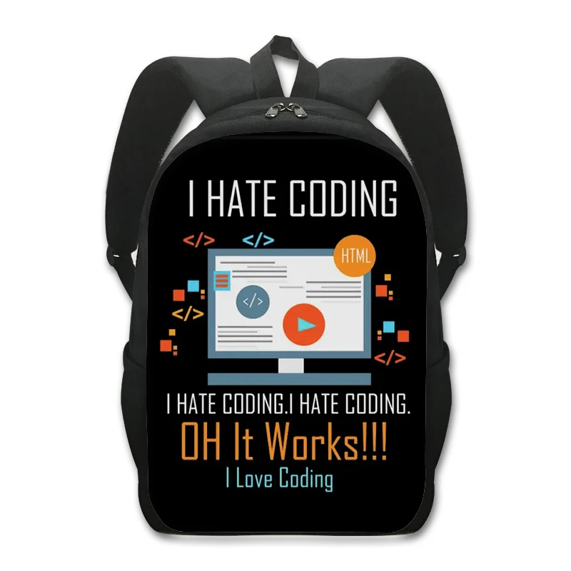 Mochila divertida de DEVOPS para hombre y mujer, bolsa de programación de codificación, programador de ordenador, Nerd Geek, mochilas escolares para niños