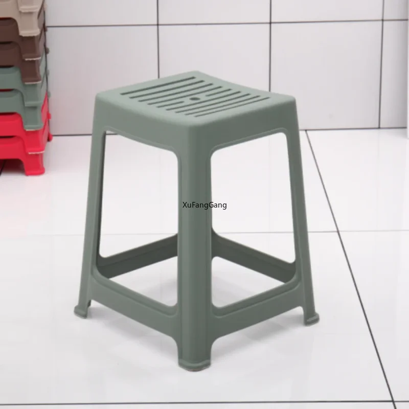 

Plastic Stool Household Thickened Dining Chairs Adults Lounge Rubber Lounge Fashion Space Saving Silla Plegable Indoor Supplies