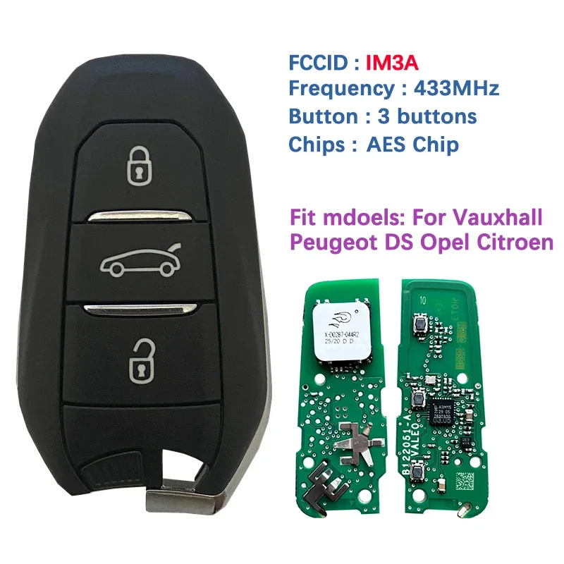 CN009047 IM3A Keyless Smart Remote 434MHz NCF29A1 Chip Genuine PCB A3M15 A3M05 G Key Fob For P-eugeot Citroen Opel Scratched