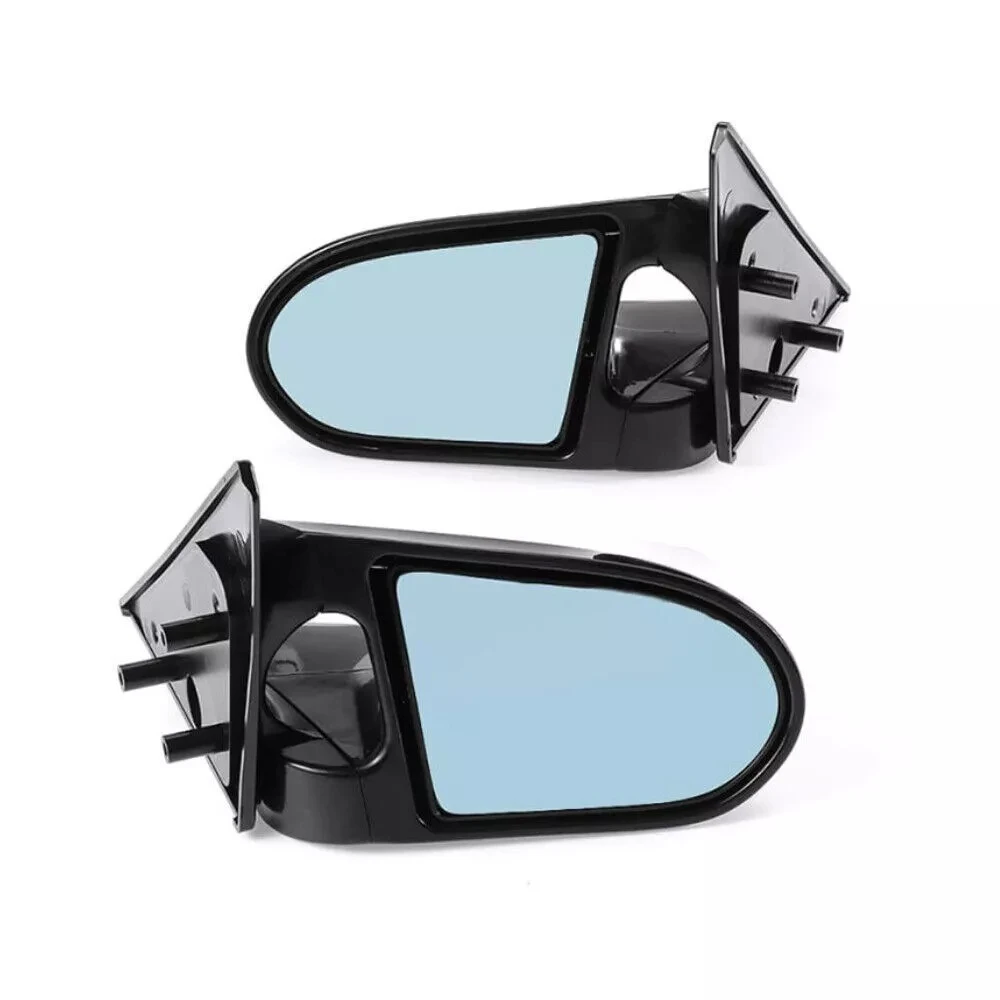 2pcs Car Side Wing View Mirror Manual Adjustment Rearview Mirror For Honda Civic EG 2D 1992-1995 Black/Carbon Fiber