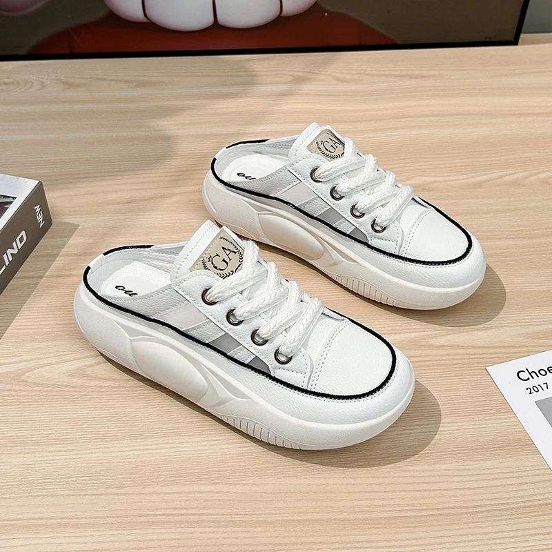 Women's Slippers Casual Women's Shoes Summer Fashion Versatile Outgoing Slippers Thick Sole Shoes Hollow Breathable Casual Shoes