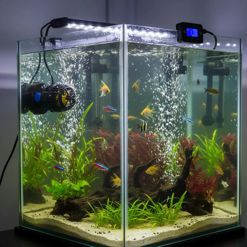 

Волногенератор для аквариума, 10 Вт, 1057 GPH, тихий и мощный насос постоянного тока, регулируемый циркуляционный насос для аквариума с контроллером, Stro