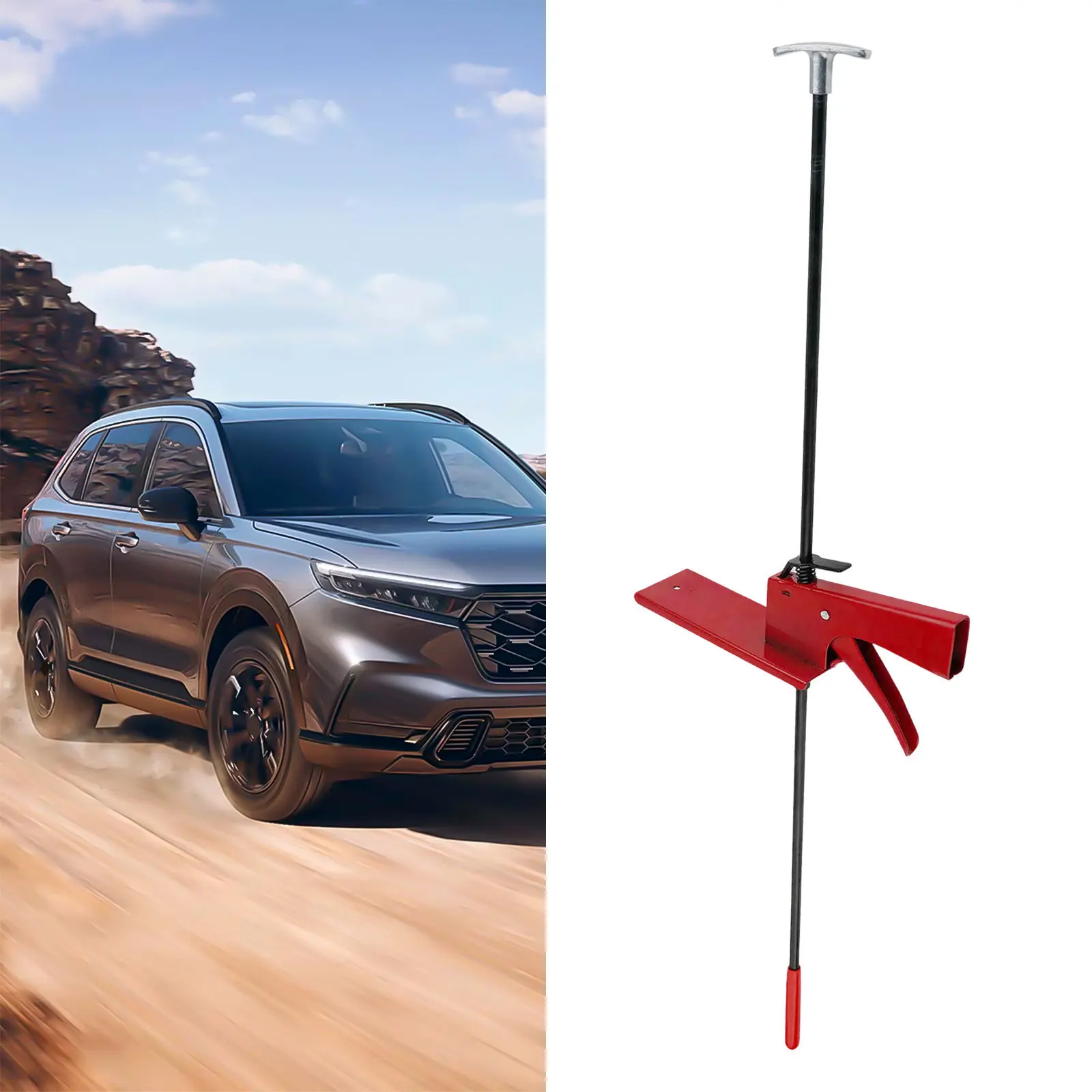 

Emissions Testing Brake Pedal Depressor Car Brake Tool 28 Inches Grip Trigger Feature One Person Operation Rubber Non-Slip Foot