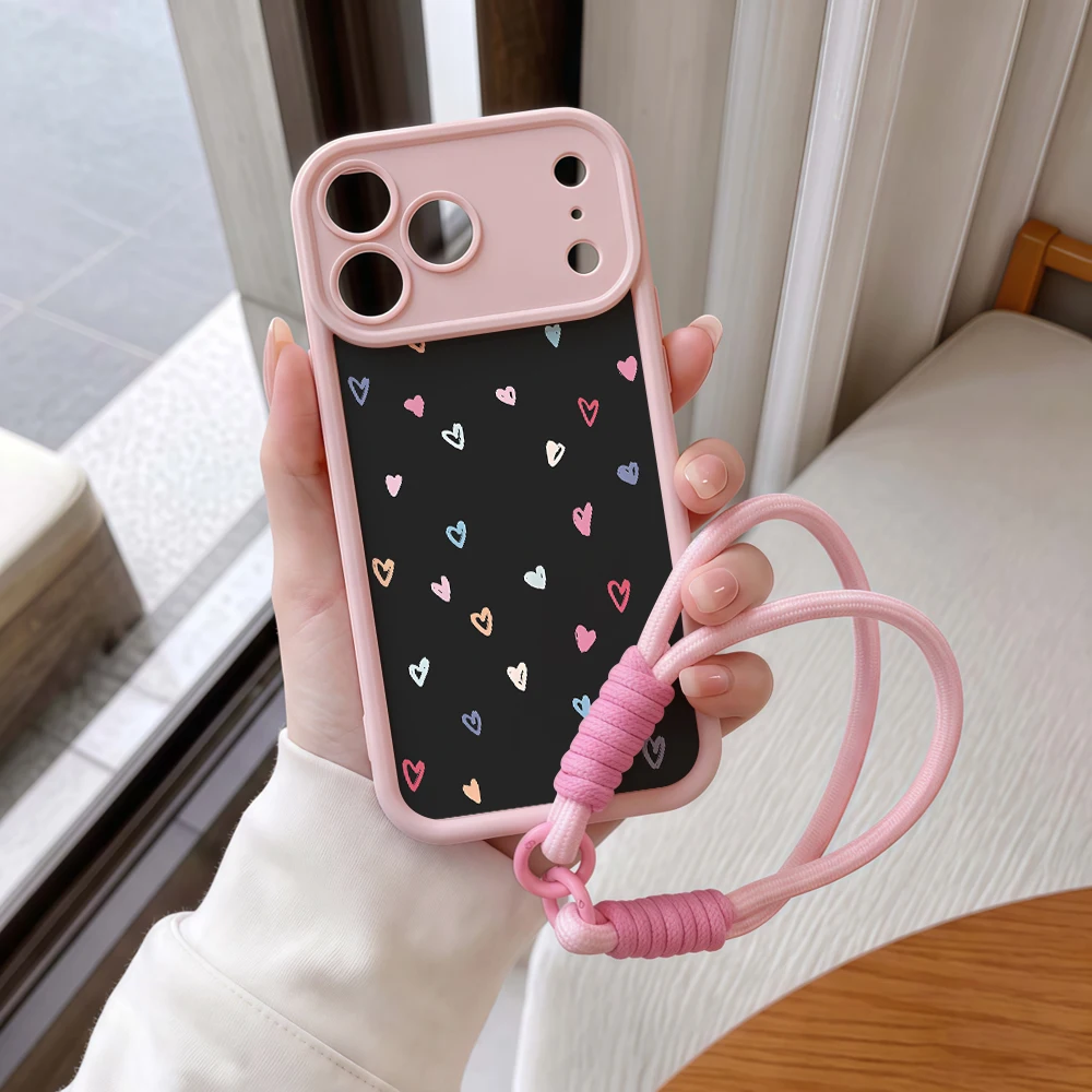 Macaron Herz Lanyard Handyhülle für Samsung Galaxy Note 20 S25 S26 Plus S24 S23 FE S25 S24 Ultra A57 A55 A07 5G Silikonhülle – Detail 8