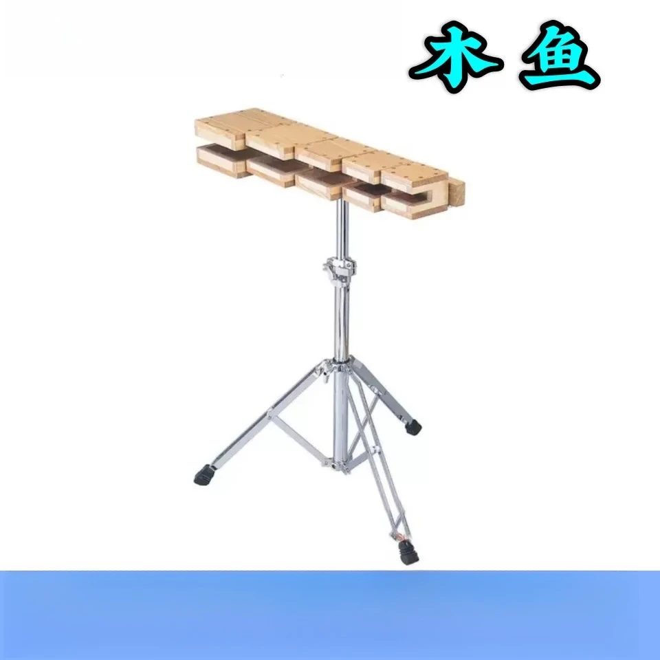 Professional Symphony Orchestra Five-headed Clapper Wooden Fish with Shelf TB-40S/TB-60S/TB-70S