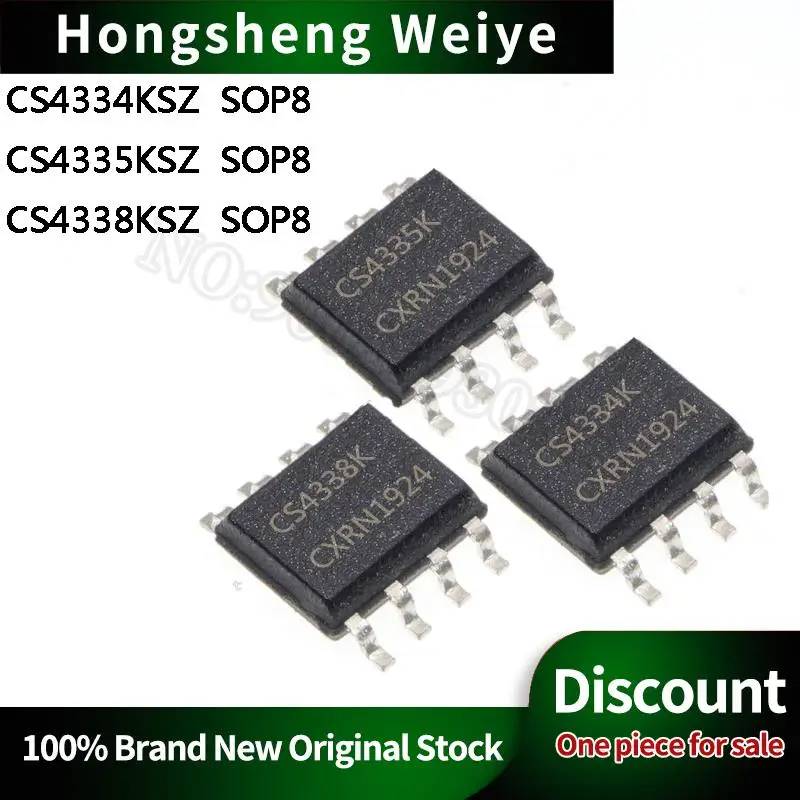 10Pcs New CS4334KSZ CS4334 4334 CS4335KSZ 4335 CS4335 CS4338KSZ CS4338 4338 SOP8 IC Chip In Stock DISCOUNT Sell