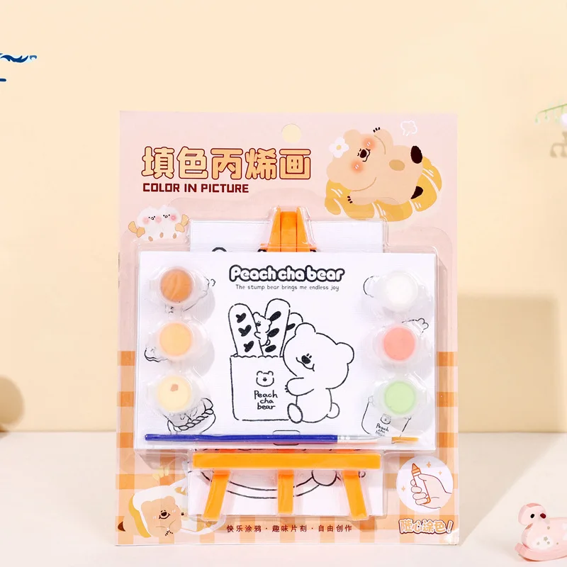 2023 NEW Children DIY Cartoon Cute Mini Graffiti Doodle Set Children Drawing Toys Creative Watercolor Painting Fun Graffiti Toys