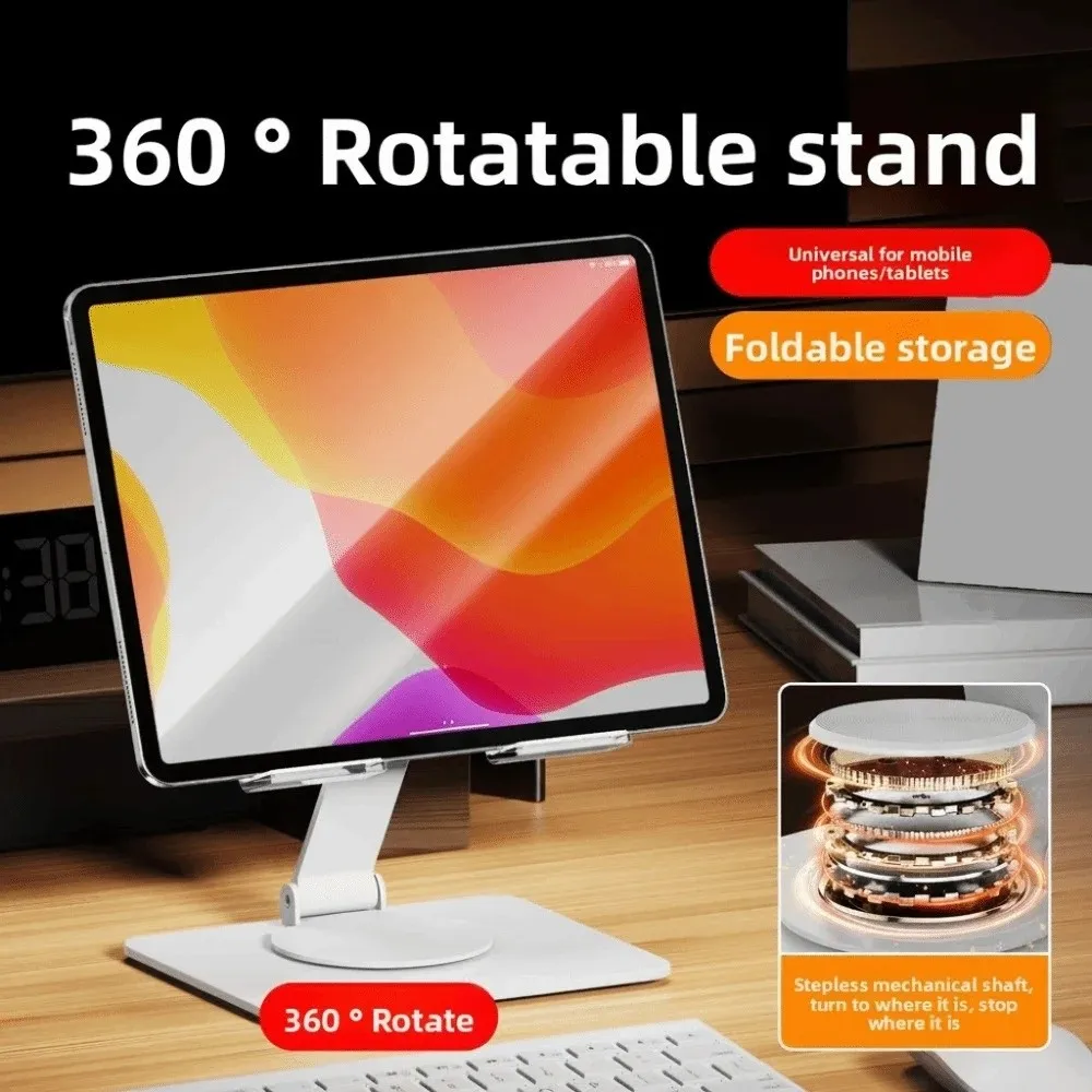 Aryclic Desktop Tablet Stand Hollow Rabbit Foldable Tablet Holder Transparent Multi Angle Tablet Phone Bracket for Home&Office