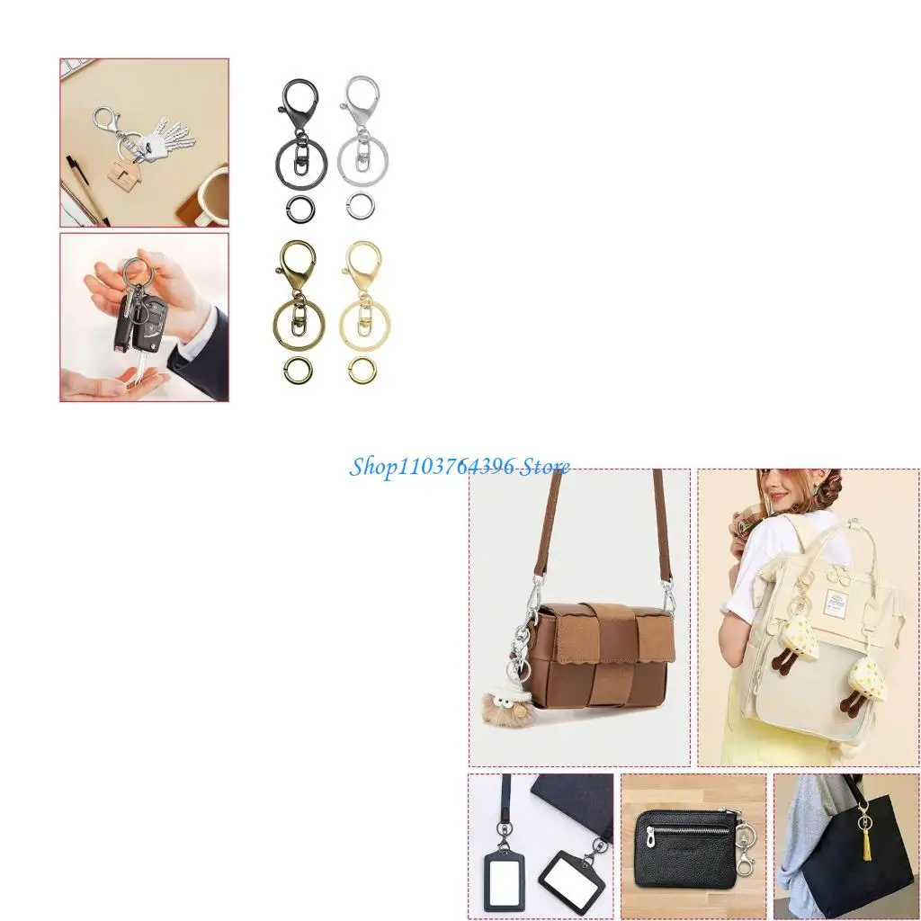 

90 шт., металлические брелки, кольца, поворотные застежки, ремешок с карабином, застежки-когти омара, ювелирные изделия, для +