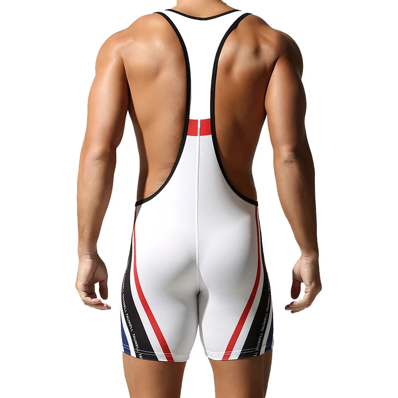 Einteiliger Herren-Anzug für Wettkampfsporttraining zum Laufen, Hochsprung, Gewichtheben, Boxen, Yoga, Fitness, Radfahren – Detail 9