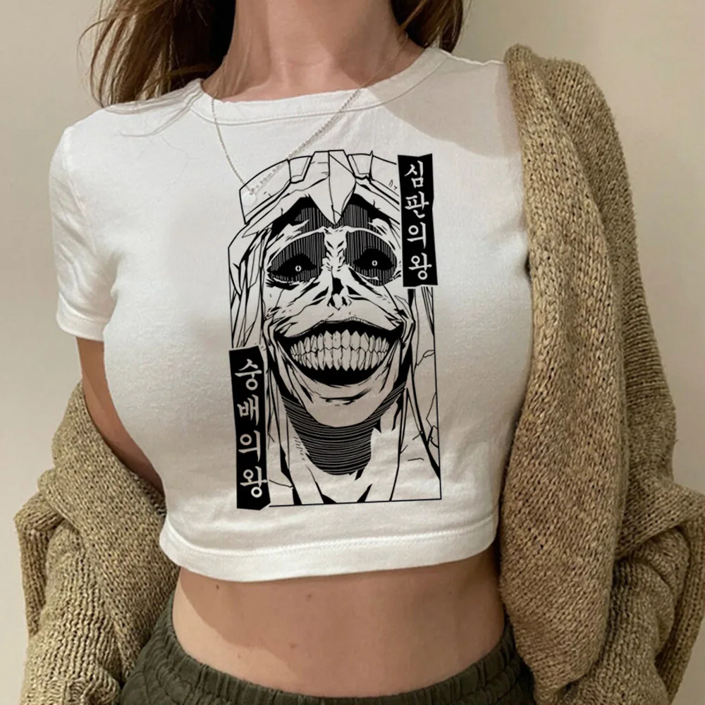 Solo Leveling crop top cute babydoll harajuku 2025 gyaru summer gothic  coquette woman tees