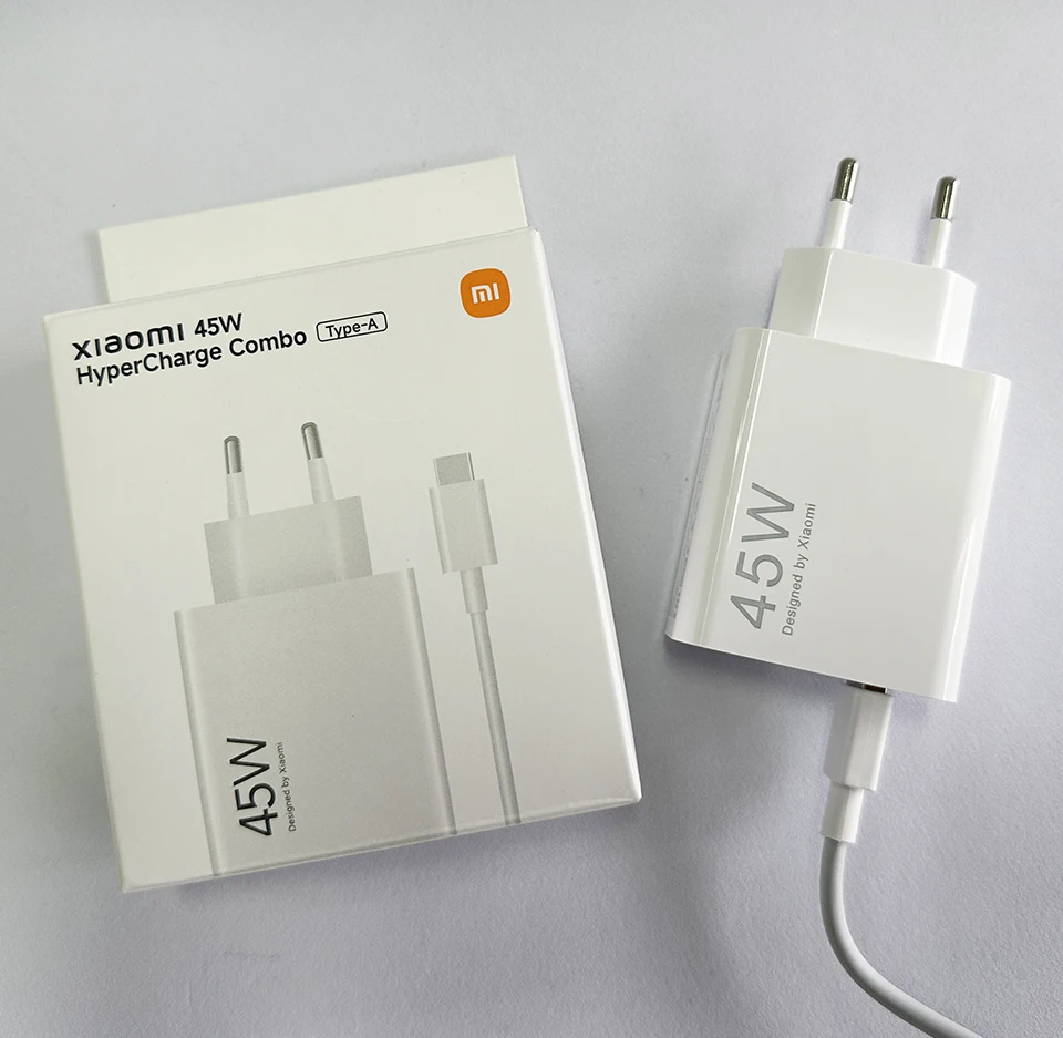 Cargador Original Xiaomi Redmi de 45W, Adaptador de Carga Rápida EU de 33W 18W 27W, Cable Tipo C, Mi Poco M7 X7 K40 Note