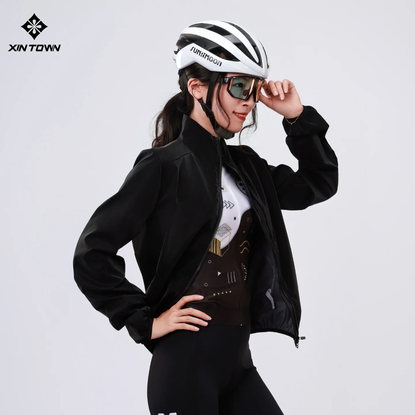 

Ветрозащитная и водонепроницаемая велосипедная куртка XINTOWN Spring с защитой от солнца, с длинными рукавами, для мужчин и женщин