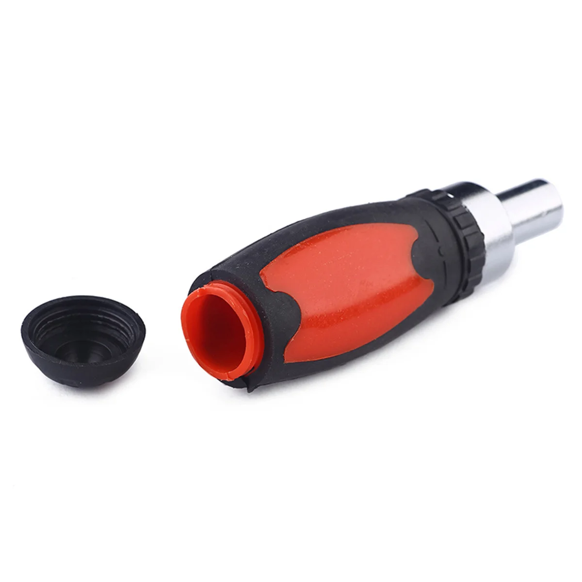 

1 Quarter Screwdriver Handle Cushioned Grip Anti Slip Multi Functional Bit Holding Screwdriver Handle Red Black for Electric