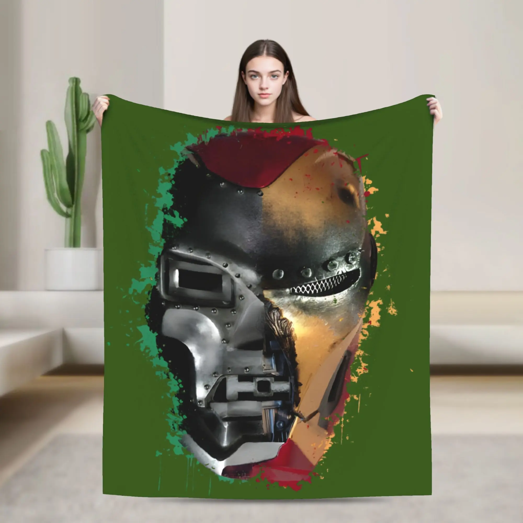 Dr Dooms Iron-Doom Plush Blanket Fashion Throw Blanket for Home 200x150cm Bedspreads