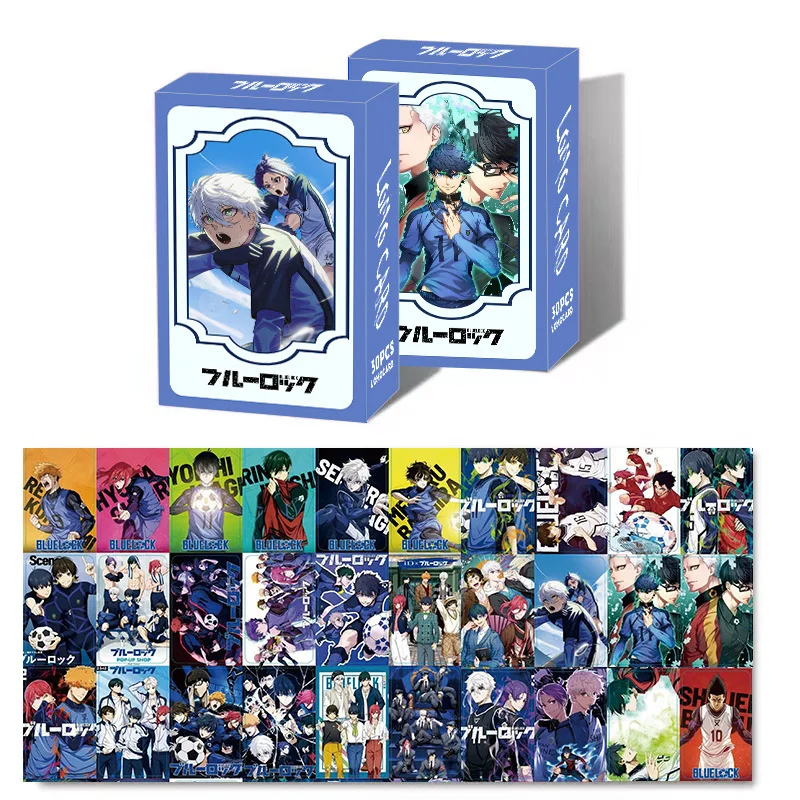 30PCS/Set Japanese Anime BLUE LOCK Isagi Yoichi Bachira Chigiri Figures Photocards LOMO Card Photocard For Fans Collection Gift