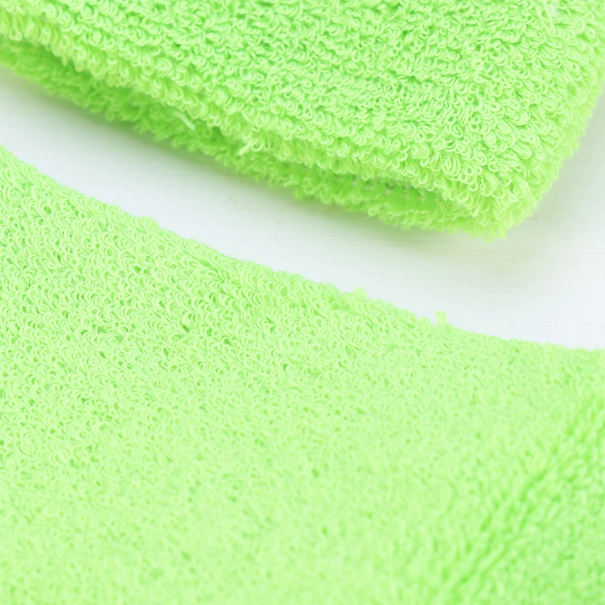 

Colored Fluorescent Green Headband Wristguard Set Headbands Exercise Sweatband Running Fitness