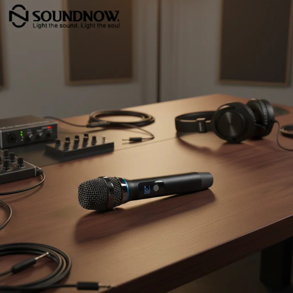 Wireless Desktop Conference Microphone Optimal Audio Reception One Host Eight Goose Neck Microphones Durable Metal
